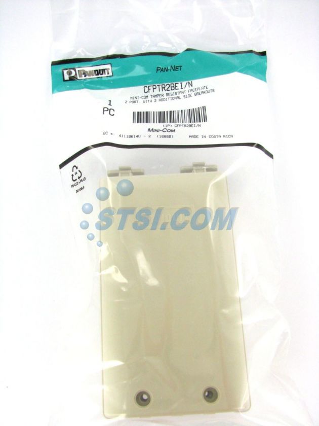 Panduit CFPTR2BEI/N 2 Pt No Tamper Faceplate ~STSI  