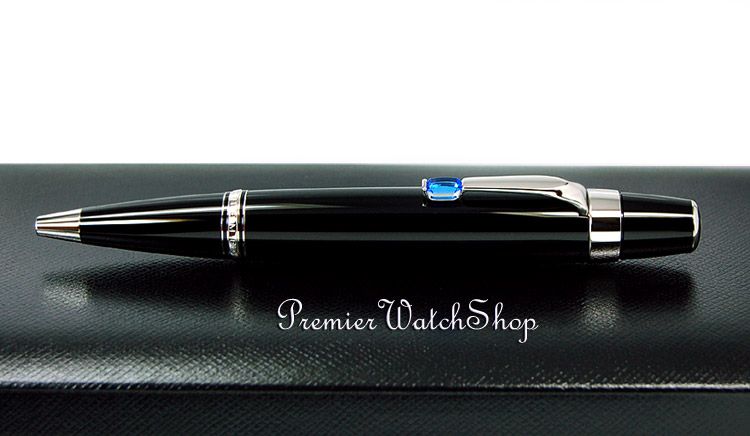 NEW MONT BLANC BOHEME BLEU 5795 PLATINUM SMALL BALL POINT PEN 05795 