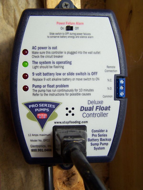 Sump Pump Dual Float Switch/Controller with Alarm NEW  