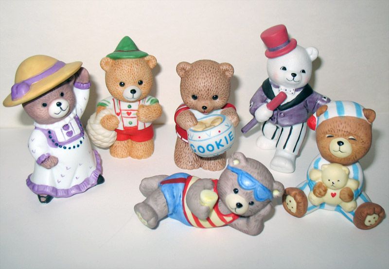 vintage__Bronson Collectibles Bears__Collectable Porcelain Bisque 