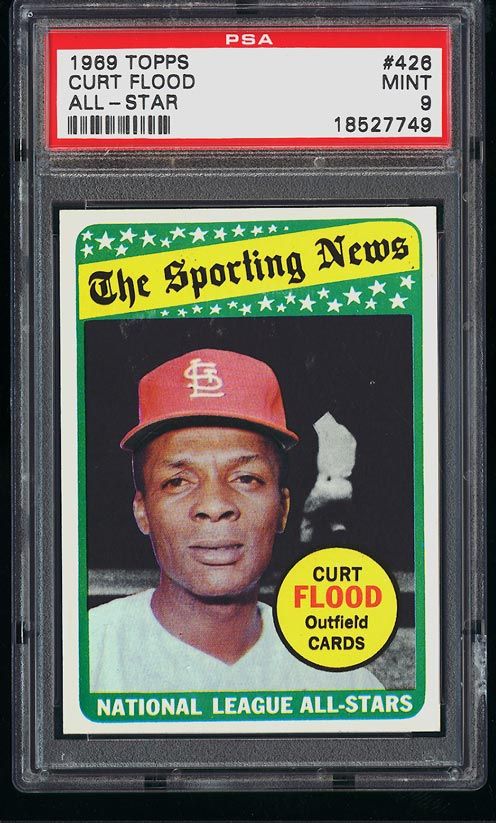 1969 Topps Curt Flood AS #426 PSA 9 MINT (PWCC)  