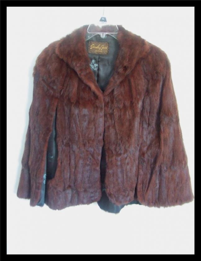 Vintage Brown Fur Cape Shawl Stanley Furs of Denver  