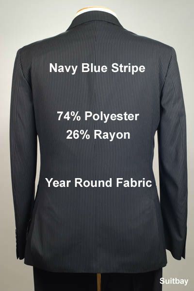   Button Mens SUIT SEPARATE Navy Blue Stripe   42 Regular   SS13  