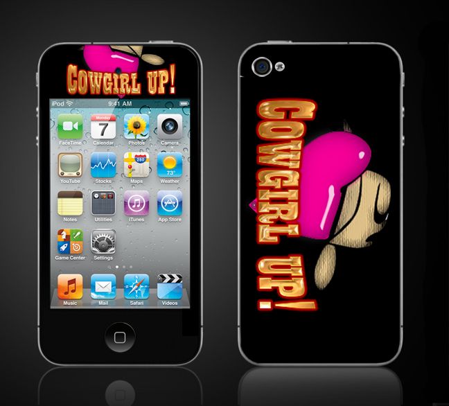 iPod Touch 4th Gen Cowgirl up Cowboys Skins vinyl decal  