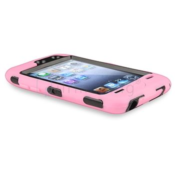   PINK DELUXE 3 PIECES HARD SOFT CASE COVER SKIN IPOD TOUCH 4 4G 4TH GEN