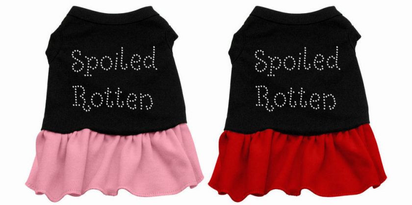 Spoiled Rotten Rhinestone Pet Dog Dress Clothes  