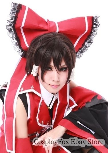 Touhou Project Hakurei Reimu Cosplay Wig Costume 33Cm  