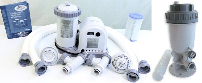 INTEX 2500 GPH Pool Filter Pump & Klor In Automatic Inline Chlorine 