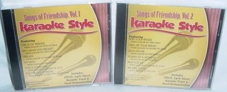 Songs of Friendship V1 V2 Christian Karaoke NEW CD+G  