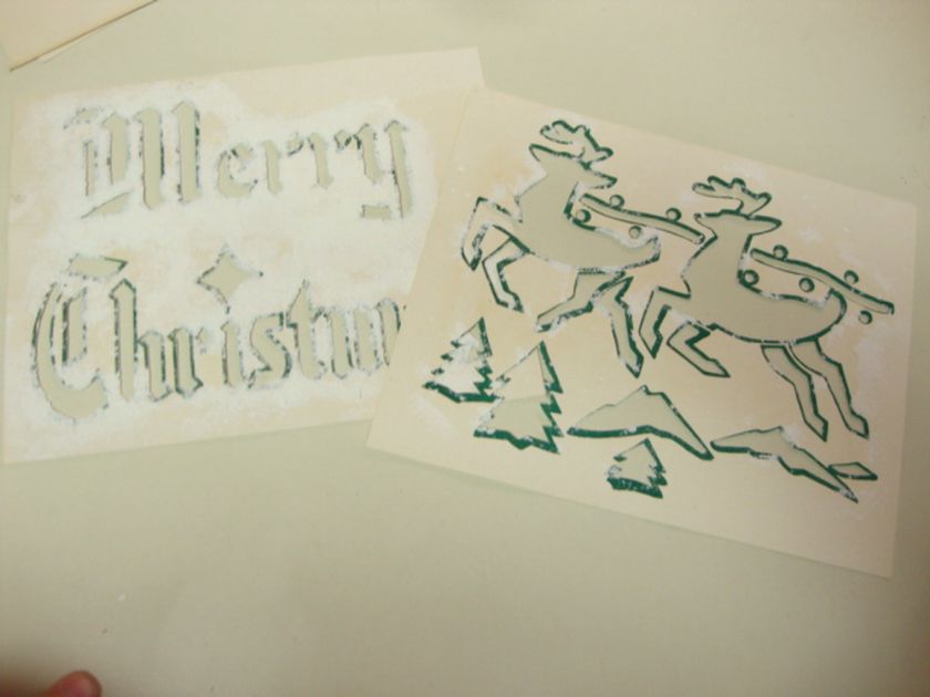 vintage here is a neat vintage aero snow christmas stencil pack in 
