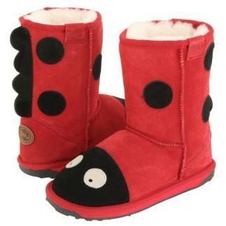 NWT EMU RED LADYBUG BOOTS size 3  