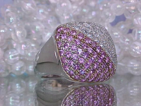 4,608 SHOPNBC DREAMS OF INDIA 1CT PINK SAPPHIRE 1CT DIAMOND DIAGONAL 