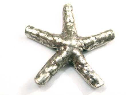 Thai Karen Hill Tribe silver Starfish bead  B216  