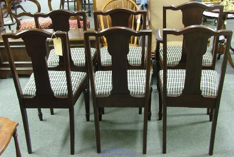   Chair Company Set of 6 Vintage Sheraton Style Dining Room Chairs
