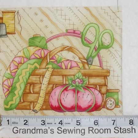 NEW Sew and Sew Quilter Seamstress Notions Theme Clothworks Panel 