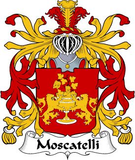 Family Crest 6 Decal  Italian Nobles  Moscatelli  