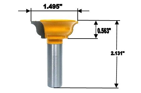 3pc 1/2 SH Window Sash/Glass Door R&S Router Bit Set  