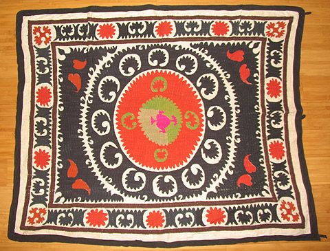 OLD UZBEK HANDMADE EMBROIDERY   SAMARKAND