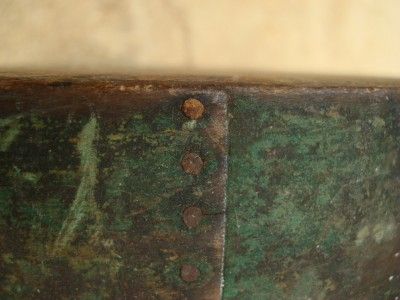 VINTAGE OLD ANTIQUE GREEN COLOR PAINTED PANTRY MEASURE BOX  