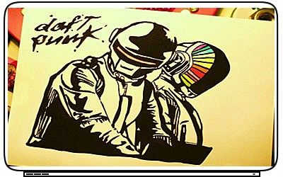 Music Daft Punk Laptop Netbook Skin Decal Cover Sticker  