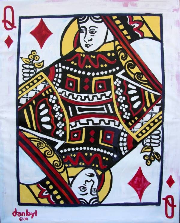   of Diamonds Original Fine Art PAINTING DAN BYL Signed Canvas  