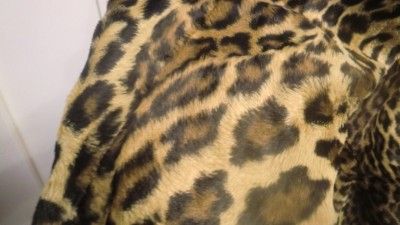 VINTAGE LEOPARD PRINT WAISTED CROPPED JACKET L  