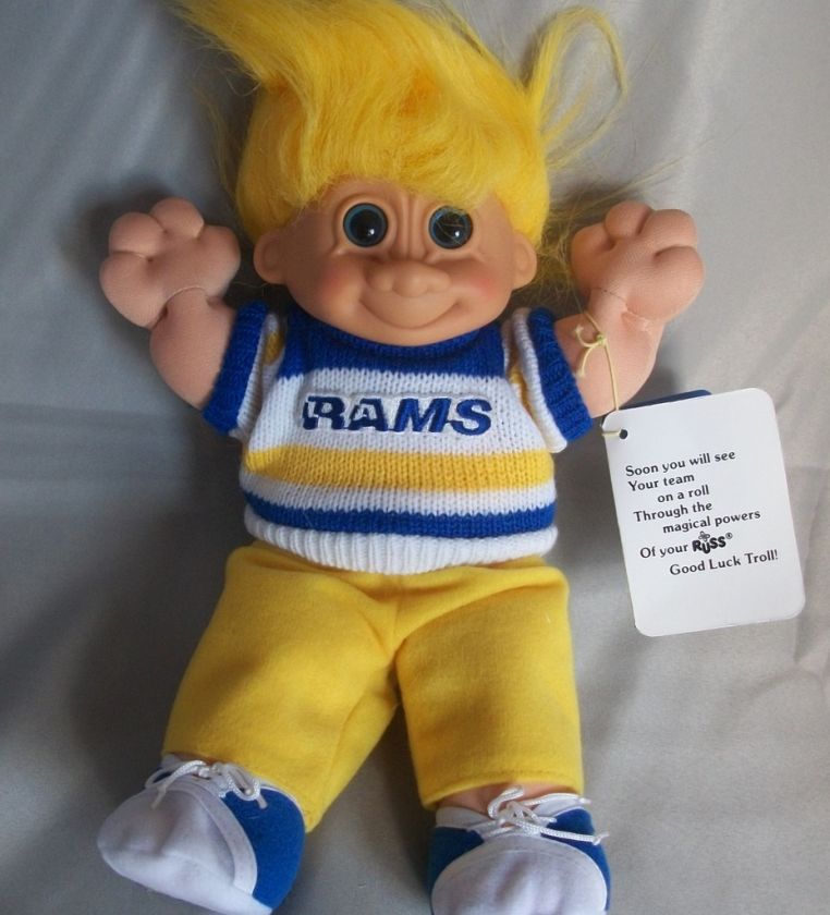 RAMS LOS ANGELES FOOTBALL RAMS RUSS TROLL OLD NWT  