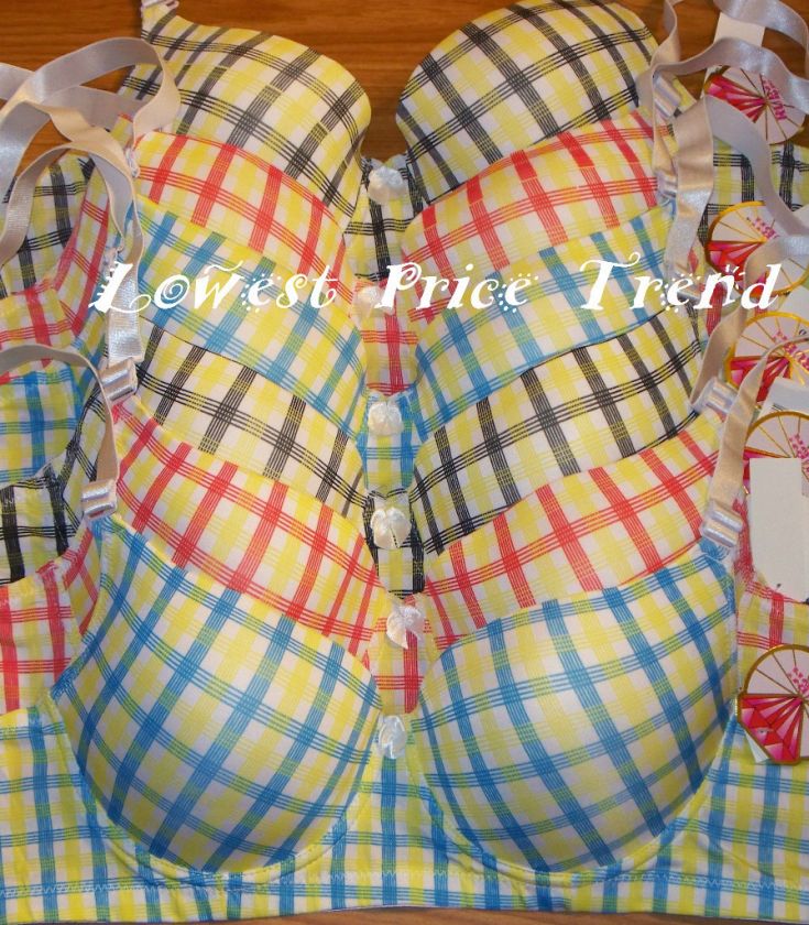 BRAS BR9644 Plaid,Checks LOT 36 38 40 42 44 46 DD DDD  