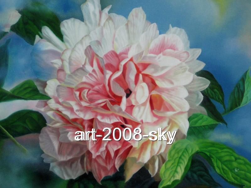 Original Oil painting flower art chinese Peony24x31  