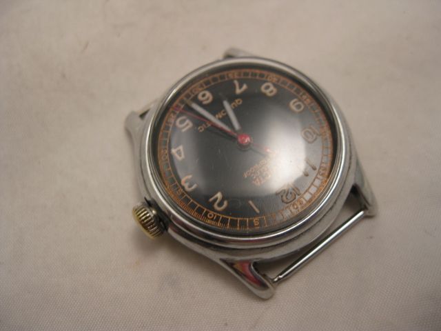 1943 INVICTA MILITARY DIALED QUADMATIC BUMPER AUTOMATIC + PIG LEATHER 