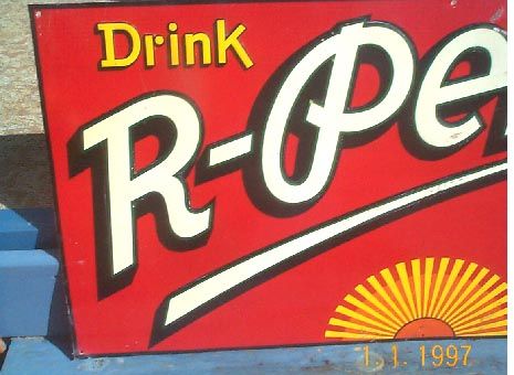 Vintage Old Rare R Pep Soda pop Metal Advertising Sign Unusual L@@K 