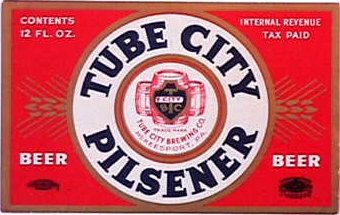 Tube City Beer Crate Label McKeesport, PA  
