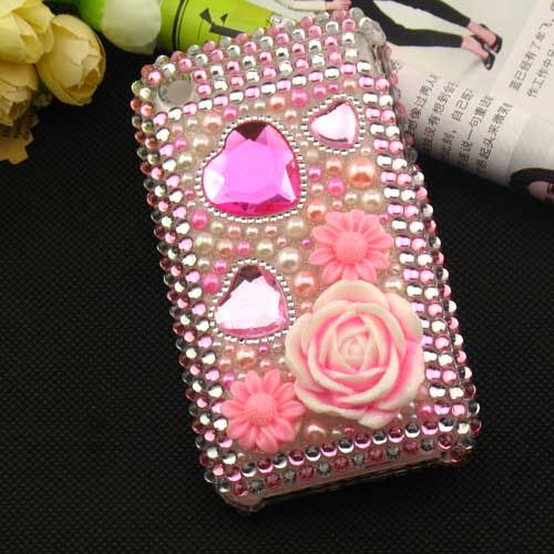 Rhinestone Bling HARD BACK CASE F iPhone 3G S 3GS #A526  