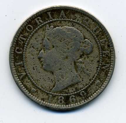 Jamaica 1869 Queen Victoria Penny  