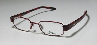 NEW LACOSTE 12237 51 18 135 RED HAVANA RX VISION METAL EYEGLASSES 