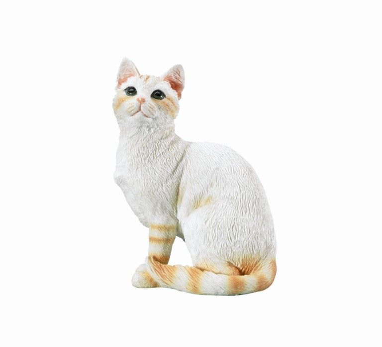 AMERICAN SHORT TAIL CAT STATUE FIGURINE LIFELIKE CUTE  