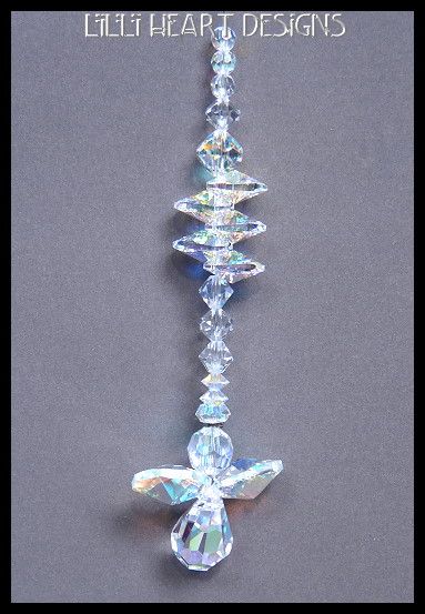 SWAROVSKI CRYSTAL Aurora Borealis Angel Swarovski Strand Sun Catcher 