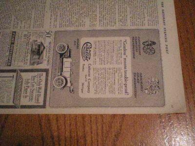 Small Ads Ad from 1913 Cartercar Car Automobile / Pioneer Suspenders 