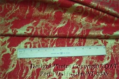 yd 12 last of our FABRIC NORTHCOTT RED GOLD METALLIC  