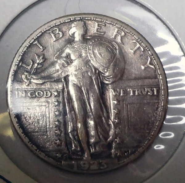 1923 S STANDING LIBERTY QUARTER NICE XF+, LUSTRE, RARE  