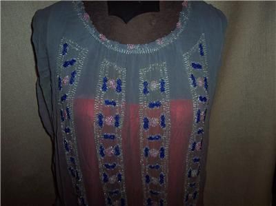 ANTIQUE AMAZING 1920 *RARE* FLAPPER CHIFFON BEADED DRESS TO  DIE FOR 