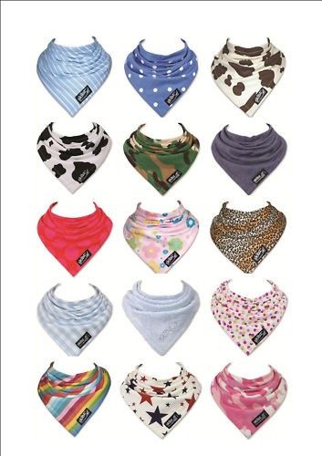 NEW BABY SKIBZ BANDANA DRIBBLE BIB LOTS DESIGNS  