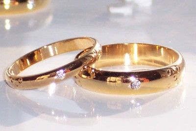 his & hers WEDDING BAND SET simulated diamond ygb22  