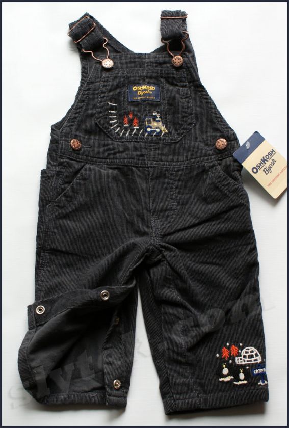 NWT BABY BOYS OSHKOSH OVERALL SHORTS Sz 6,9,12,18,24m  