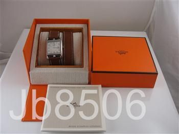 AUTH Hermes CAPE COD GM Quartz Double Tour Watch  