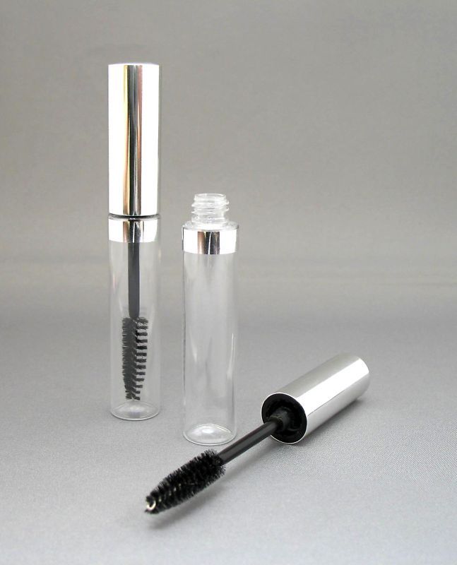   lot SHINY SILVER MASCARA Wand + Vial Empty Wholesale Cosmetics craft