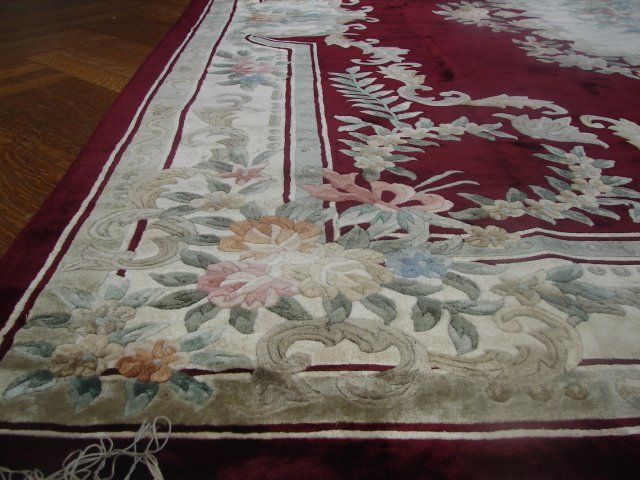 LOUIS XV STYLE RUG 8X10 AUBUSSON DESIGN SILK  