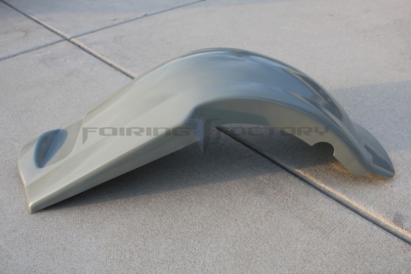 Harley Davidson Extended Rear Fender Gray ABS Unpainted HD stretched 
