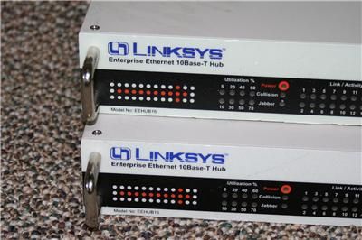 Linksys Ethernet EEHUB16 External Hub Lot of 2  