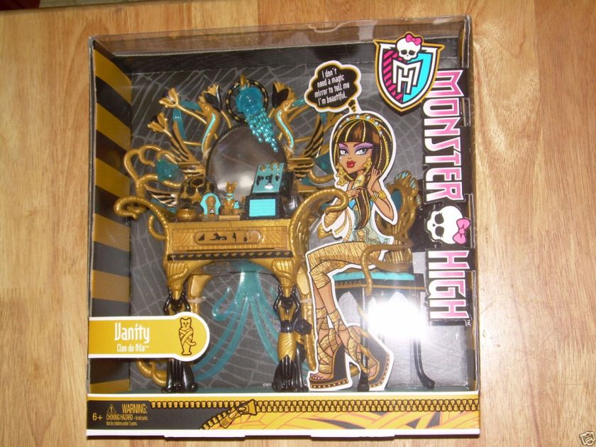 NIB Mattel MONSTER HIGH Doll Furniture Nefera/Cleo De Nile VANITY 